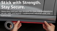 DPAL 3M Heavy Duty 0.25 in x 15.4 ft Double Sided Tape VHB 5952, Waterproof Foam
