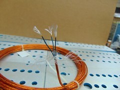 Vintage 10 feet 24 AWG Shielded Silver plated copper Kapton Wire 3 Twisted SPC