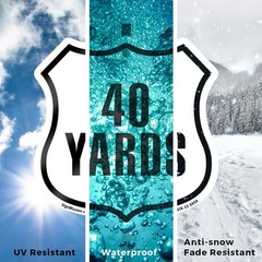 40 Yards Golf Course Running Race 5k Shield Shaped Sign With Stake