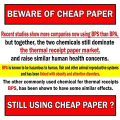 2 1/4″ x 70′ Thermal Receipt Paper 50 rolls Clover Flex, Mini and Mobile