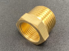 Hex Reducer Bushing 3/8″ Male x 1/4″ Female NPT Adapter Pipe Fitting Brass