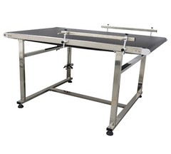 59×35.4″PVC Conveyor System w/Double Guardrails 55-66Lbs Load Packing Equipment