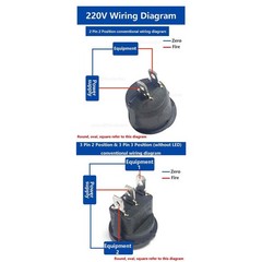 2 3 Position Rectangular Rocker Switch Latching On Off 2/3/4/6 Pin 250V 16A