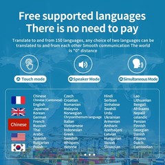 Language Translator Earbuds, Two Way Real time Translation Device in 150 Lang…