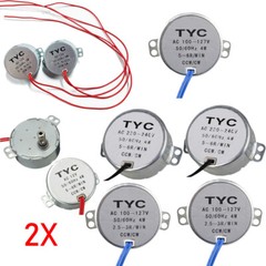 AC 12/110/220V TYC-50 4W 50/60Hz Synchronous Motor 2.5/3/5/6RPM For Microwave 2X