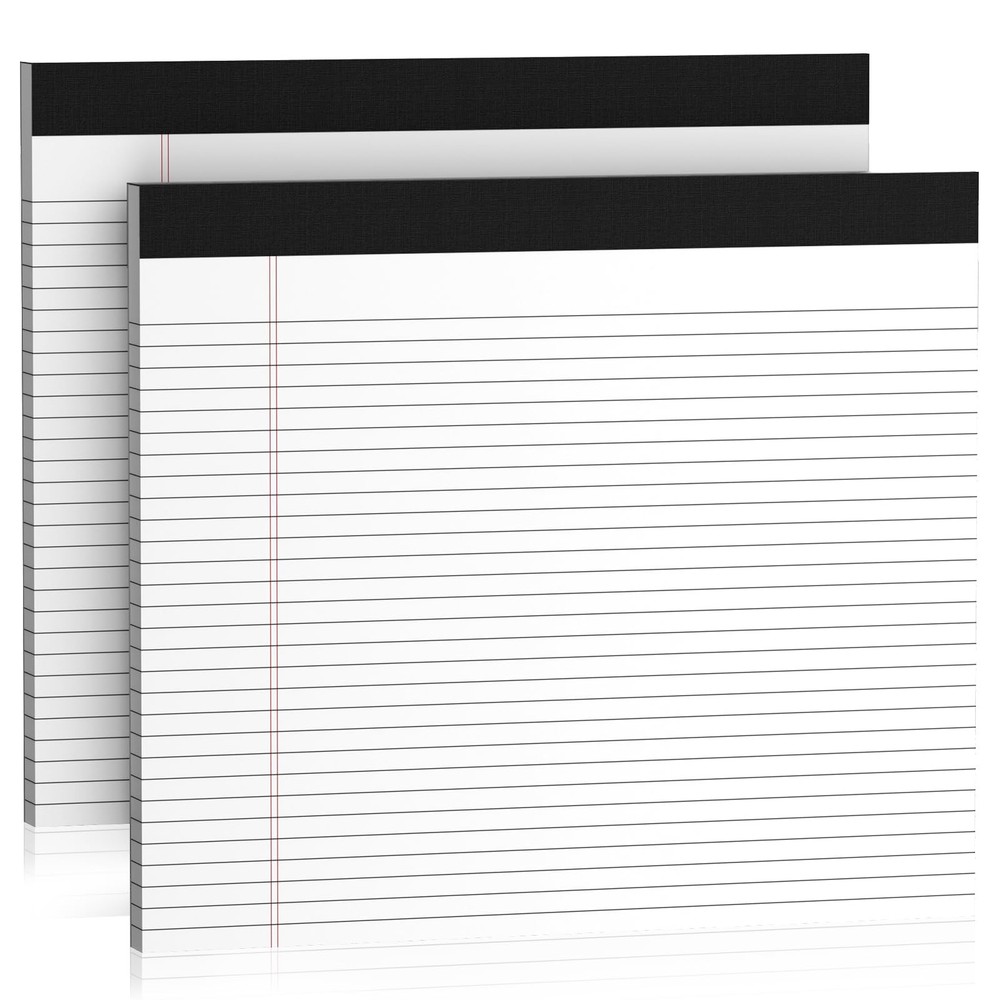 2 Pcs Note Pads 11″ x 9.5″ Legal Pads College Ruled Notepad Micro Perforated …