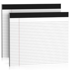 2 Pcs Note Pads 11″ x 9.5″ Legal Pads College Ruled Notepad Micro Perforated …