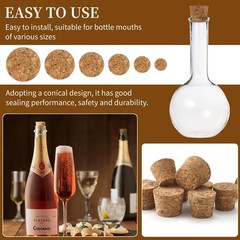 Natural Cork Stoppers for Bottles, 30Pcs, Assorted Sizes
