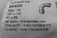 Viega Propress 80400 10 Pk 1/2 In Press-Fit Connection Stainless Steel Elbow