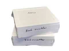 (200) AZZOTA 3.5mL Clear PS Fluorometer Cuvettes 4-Sided 10x10x45mm A912