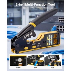 Uimoso Crimping Tool for RJ45/RJ11/RJ12 4/6/8-Pin Modular Connectors