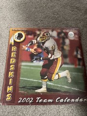 WASHINGTON REDSKINS team calendar 2002 12 months New Open Box