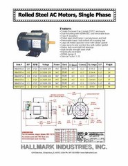 AC MOTOR, 1.5HP, 1725RPM, 1PH, 115V/208-230V, 56C/TEFC, With base