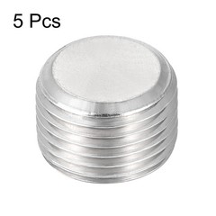 Hex Countersunk Plug Stainless Steel Pipe Fitting 3/8NPT Male Thread Socket 5Pcs