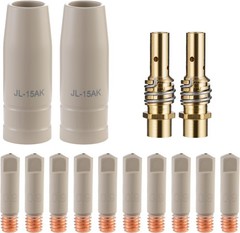 MIG Welding Tips with Non-Stick Coating, Ceramic Welding Nozzle MB15 15AK MIG…