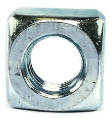 Zinc Plated Grade 2 Steel Square Nuts – Four-Sided Nuts – Coarse – Select Size