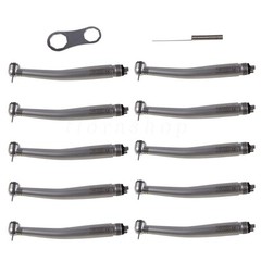 10 PCS Dental LED E-Generator Fiber Optic High Speed Handpiece 4 Hole NSK Style