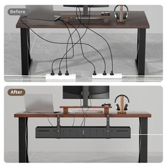 Sureup9 Under Desk Cable Management Tray Expandable 25.238.6 Heavy Duty Carbon
