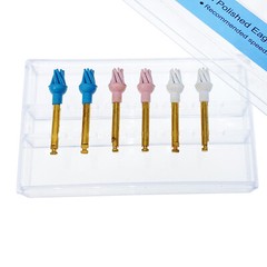 6 Dental Composite Resin Polishing Wheel Kit Spiral Flex Burs Fine/Medium/Coarse