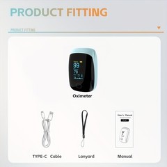 Rechargeable Pulse Oximeter Fingertip Oxygen Monitor Fingertip w/SpO2 Pulse Rate