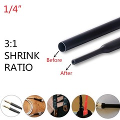 10 ft Dual Wall Adhesive Glue Lined Φ1/4″ (6.4mm) Heat Shrink Tubing 3:1 Ratio