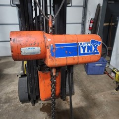 Duff Lynx 2 Ton Electric Chain Hoist 20 Foot Lift 8FPM 230/460v 4000lbs