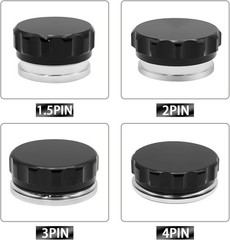 OD Aluminum Alloy Weld Billet On Filler Neck Black Cap Oil Fue Size: 1.5(38mm)
