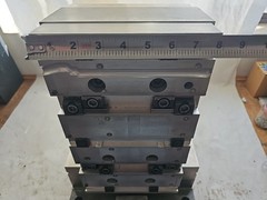 Aluminum CNC Tombstone Fixture 2-Sided w/ Sub Plates & Toe Clamps 15.25”