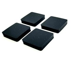 3/16″ Thick Stick on Rubber Feet 1″ Square Bumpers 3M Adhesive Back Pads 12 Pack