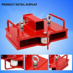 2″ Trailer Hitch Receiver Dual Pallet Fork Forklift Towing Adapter Attachment