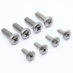 Stainless Screws for Honda Civic License Plates (Set of 8, Silver)