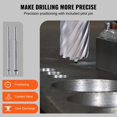 VEVOR Annular Cutter Set HSS Magnetic Drill Bits 13 PCS Weldon Shank 1″ Depth