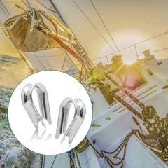 PHITUODA M5 Stainless Steel Thimble for 5/32″ – 3/16″ Dia Wire Rope Cable Thi…