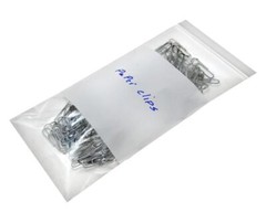 WHITE BLOCK HEAVY DUTY 2 Mil Clear Zip Seal Bags Reclosable` Top Lock Plastic