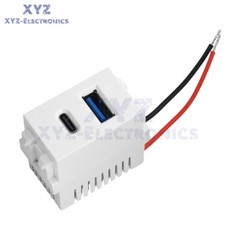 Type 128 USB Power Module 220V Socket 5V 2.1A USB+Type-C Charge Socket Module