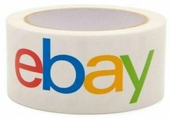 6 Rolls 2″ x 75 yds Official eBay Branded Packaging Packing Package Carton Tape