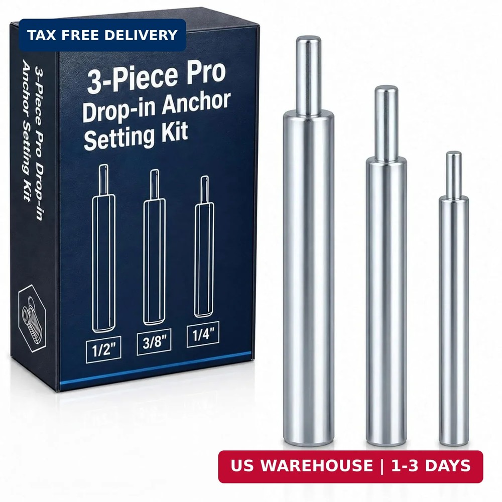 Hicarer 3 Pcs Drop in Anchor Tool Concrete Wall Anchors Expansion Anchors Apply