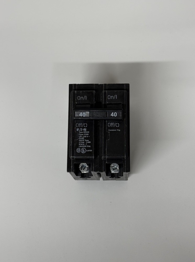 Eaton BR240 – 2 40 Amp Double Pole Circuit Breaker, 120/240V