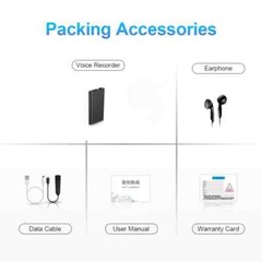 Ultra-Thin Tiny Mini Voice Recorder 4-32GB Sound Activated Digtal Professional