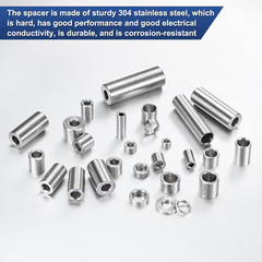 15PCS M6 304 Stainless Steel Spacers 5Mm ID X 10Mm OD X 6Mm L Metal Screw Stando