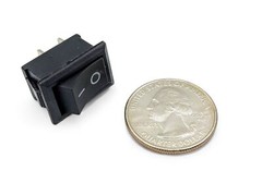 Rocker Switch 2 PIN ON-OFF SPST 125VAC/10A 250VAC/3A 21x15mm BLACK KCD1 2/5/10PC