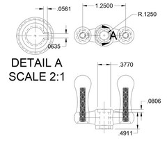 Atlas Craftsman 618 6″ Lathe Compound Slide Crank, Thumb Hand Wheel