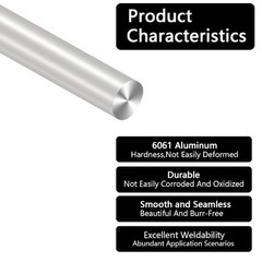 3Pcs 19mm x 406mm Aluminum Rod,16″406mm Long 3/4Inch0.75″-19.05mm Diameter 60…