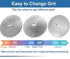 Double-Sided CBN Grinding Disk for Sharpening Woodworking Tools High Speed St…