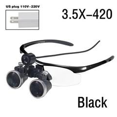 3.5X Dental Medical Surgical Binocular Loupes Headband Magnifier w LED Headlight