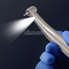 Dental 1:1 Fiber Optic LED Contra Angle Handpiece 4 Spray Push Button for NSK po