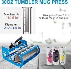 5 in 1 Heat Press Machine 15″x12″ Swing Away Digital Transfer T-Shirt Mug Hat