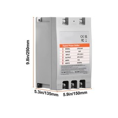 VEVOR 5HP Single 1 Phase to 3 Phase Converter Digital Phase Shifter 15A 220V
