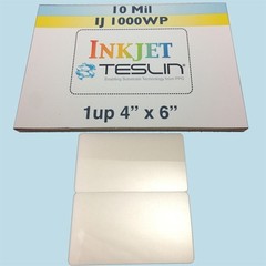 10 ID Card Kit Inkjet – Includes 1up Perforated Teslin & 7mil Butterfly Pouches