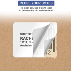 4″ x 3-1/3″ Laser/Ink Address Shipping Adhesive Labels 6 per Sheet Blank 6 UP